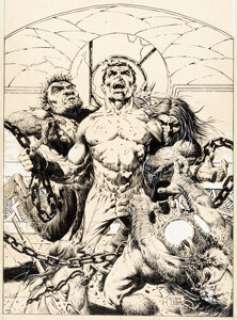 Conrad, Tim - Tim Conrad Epic Illustrated Unused "Almuric" Cover Original Art (Marvel/Epic, c. 1976-1980). ...