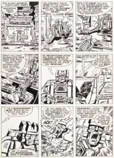 Reed, Dan - Dan Reed Transformers #133 Complete 11-Page Story "Headhunt" Death‘s Head Original Art (Marvel UK, 1987).... (Total: 11 Original Art)