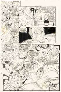 Liefeld, Rob - Rob Liefeld and Hilary Barta The New Mutants #94 Story Page 17 Original Art (Marvel, 1990)....