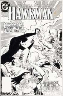 Howell, Richard - Richard Howell and Don Heck Hawkman #3 Cover Original Art (DC, 1984). ...