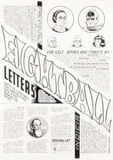 Clowes, Daniel - Daniel Clowes Eightball #21 Back Cover Illustration Original Art (Fantagraphics, 2000)....