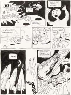 Christophe Blain Fusée #2 Jo & Blouh & Le Nioukem Story page Original Art Group of 4 (Collectif Automn... (Total: 4 Original Art)