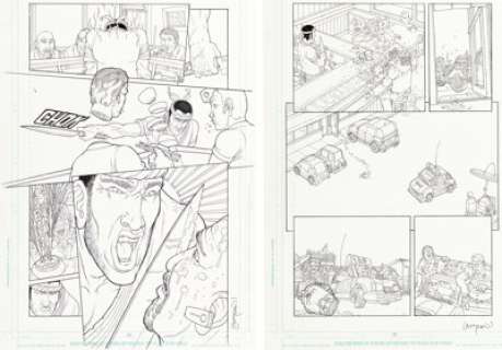 Anfossi, Paola - Langdon Foss Get Jiro Story Pages 12 and 13 Original Art Group of 2 (DC, 2012).... (Total: 2 Original Art)