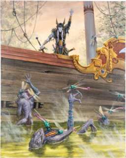 Richard Hescox - "Summoning the Swarm" from Sailors on the Seas of Fate Painting Original Art (2017)....