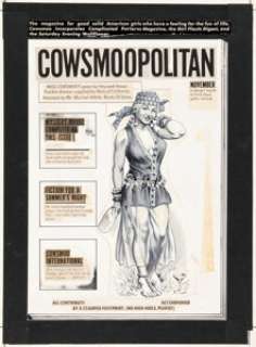 John Severin | Cracked #90 Complete 1-Page Story "Cowsmoopolitan" Original Art (Major Magazines, 1971).... | Heritage