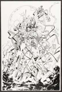 Greg Capullo - Angela Illustration Original Art (1994).