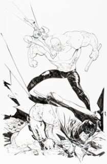 Riley Rossmo - Dark Knight III: The Master Race #8 Variant Cover Original Art (DC, 2017).