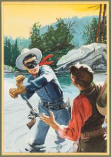 Don Spaulding - The Lone Ranger #67 Cover Painting Original Art (Dell, 1954).