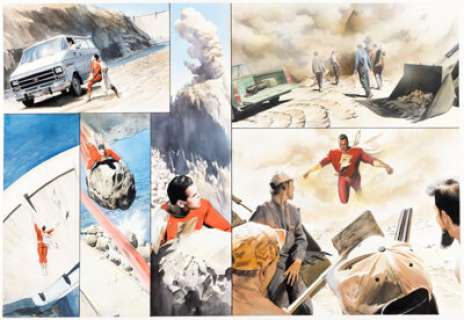 Alex Ross Shazam! Power of Hope Double Page Spread 34-35 Original Art (DC, 2000).