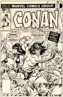Gil Kane and Pablo Marcos Conan the Barbarian #70 Cover Original Art (Marvel, 1977).