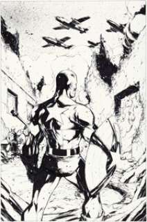 Agustin Padilla Captain America Theater of War: Prisoners of Duty #1 End Splash Page 32 Original Art (Marvel, 2009).