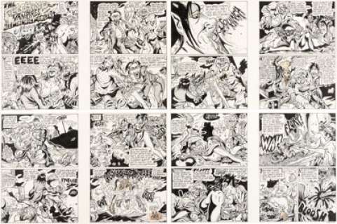 S. Clay Wilson Felch Cumics #1 Complete 8-Page Story Original Art (Keith Green, 1975).