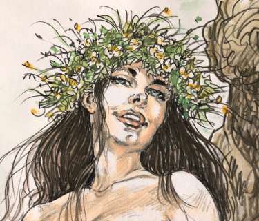 Kas | Kas - Originele tekening in kleur - Amazone - (2021) | Catawiki