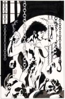Adam Hughes Vampirella: Death and Destruction #2 Cover Original Art (Harris, 1996).