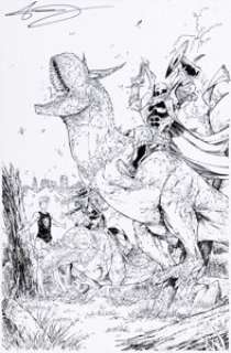 Brett Booth and Adelso Corona Gunslinger Spawn #20 Splash Page 20 Original Art (Image, 2023).