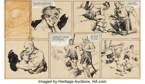 José Luis Salinas Hernan El Corsario Story Page 166 Original Art (Patoruzu, 1940).