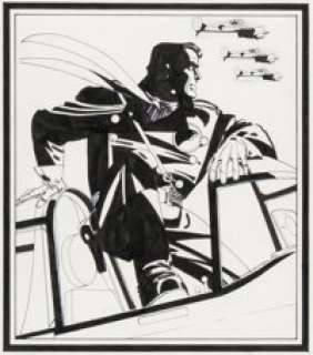 Howard Chaykin Blackhawk: Blood and Iron #2 Title Page Illustration Original Art (DC, 1988).