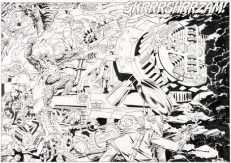 Jon Bogdanove and Dennis Janke Superman: The Man of Steel #18 Double Splash Pages 12-13 Original Art (DC, 1992). | Heritage