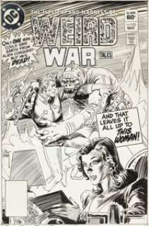 Joe Kubert Weird War Tales #123 Cover Original Art (DC, 1983).