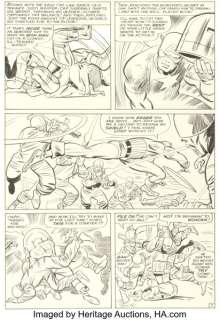 Jack Kirby and Chic Stone Tales of Suspense #59 Captain America Story Page 7 Original Art (Marvel, 1964). | Heritage