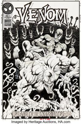 Kyle Hotz Venom Super Special #1 Cover Original Art (Marvel, 1995).