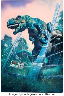 John Bolton Return to Jurassic Park #9 Cover Original Art (Topps, 1996). | Heritage