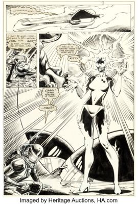 Dave Cockrum and Bob Wiacek The Uncanny X-Men #164 Binary First Appearance Issue Story Page 12 Original Art (Marvel, 1982).
