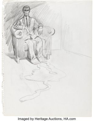 Jean Giraud (Moebius) Moebius: A Retrospective Sketch Original Art (Cartoon Art Museum, c. 1956/1995). | Heritage