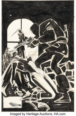 Joe Staton and Bob Smith The Huntress #5 Cover Original Art (DC, 1989).