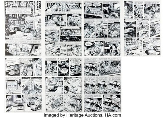 Rand Holmes Twisted Tales #2 Complete 7-Page Story Original Art and Complete Stats Group of 11 (Pacific, 1983). (Total: 11 Items)