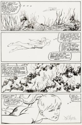 John Byrne Namor, the Sub-Mariner #6 Story Page 9 Original Art and Production Stat Group of 2 (Marvel, 1990). (Total: 2 Original Art) | Heritage