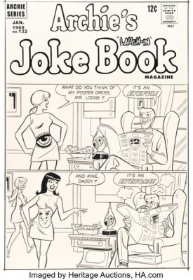 Dan DeCarlo Archie‘s Joke Book Magazine #132 Cover Original Art (Archie, 1969).