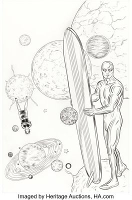 Mike Allred Silver Surfer #10 Cover Original Art (Marvel, 2017). | Heritage