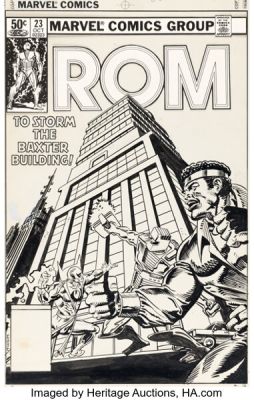 Al Milgrom Rom #23 Cover Original Art and Production Cover (Marvel, 1981). | Heritage