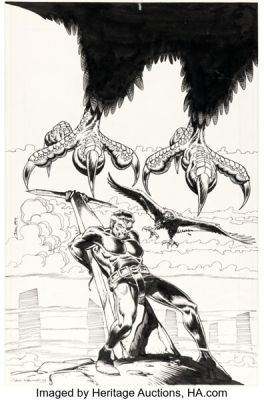 Cam Kennedy Nick Fury, Agent of S.H.I.E.L.D. #11 Cover Original Art (Marvel, 1990).