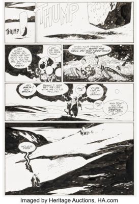 Mike Mignola Advance Comics #80 "The Corpse" Hellboy Story Page 12 Original Art (Capital City Distribution, 1995). | Heritage