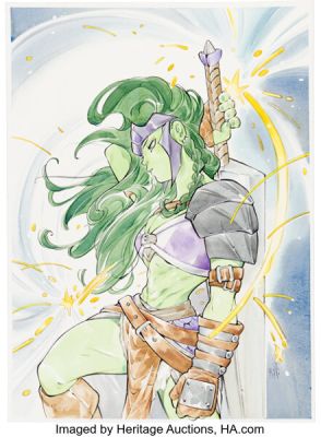 Peach Momoko Imperial #1 She-Hulk Variant Cover Original Art (Marvel, 2025).
