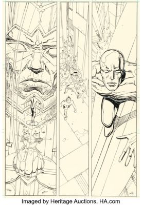 Jean Giraud (Moebius) The Silver Surfer #1 Story Page 18 Original Art (Marvel/Epic, 1988). | Heritage
