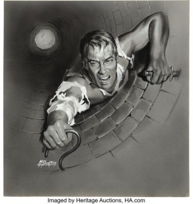 Michel Gourdon Un monde à Part Cover Original Art (Editions du Fleuve Noir, 1968). | Heritage