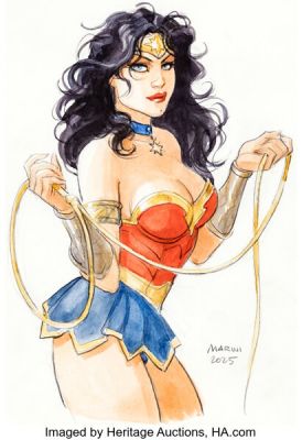 Enrico Marini - Wonder Woman Illustration Original Art (2025). | Heritage
