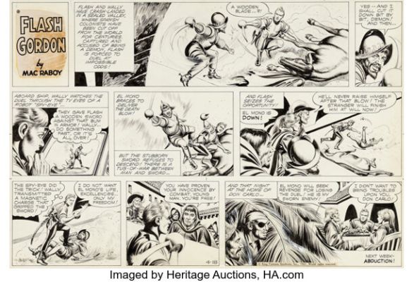 Mac Raboy Flash Gordon Sunday Comic Strip Original Art dated 4-18-65 (King Features Syndicate, 1965). | Heritage