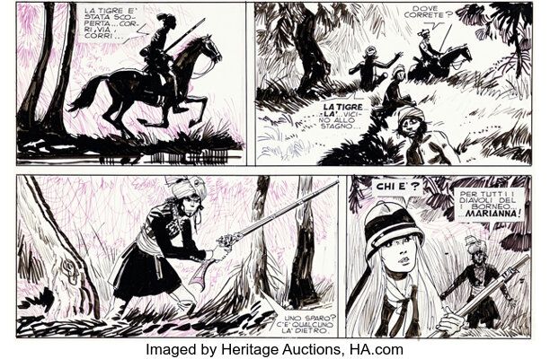 Hugo Pratt Sandokan Chapter 1 Story Page 17 Original Art (Rizzoli Libri, 2009). | Heritage