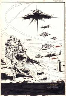 Bob Almond, Sal Velluto | Bloodshot #10 P.4 - Bloodshot & Ufos Splash - 1998 Signed | Anthony’s Comic Book Art