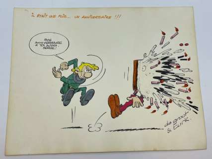 Turk / de Groot | De Groot & Turk - Dessin original couleur dédicacé - Robin Dubois | Catawiki