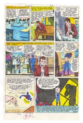 Marvel Tales #155 (ASM #17) Pg 22 Original Color Guide Production Art | Neat Stuff Vault