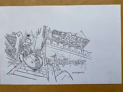 Franka - Originele tekening aankondiging verhaal "Klifhanger" + Eppo 22 - (2023) | Catawiki