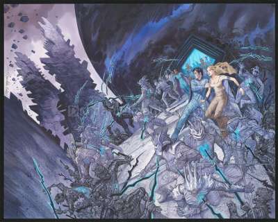 Philippe Gauckler - Illustration originale publiée dans le cahier graphique - Adamante - Kebek