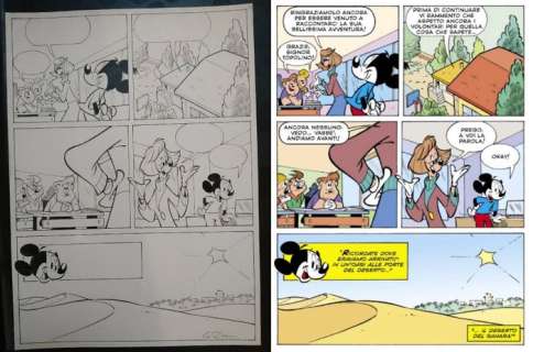 Topolino 3365 - tavola originale da "Topolino e le 2000 palme" - pag.4 - (2020) | Catawiki