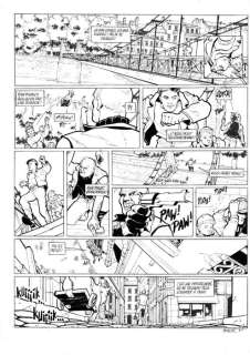 Berlion, Olivier - planche originale N&B Série Sales Mioches T2 L’île Barbe | Catawiki