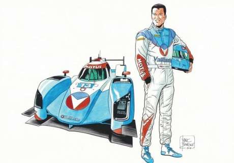 Bourgne. Illustration originale Michel Vaillant | BDEnchères